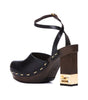 Escarpins en cuir à talons décoratifs Fendi