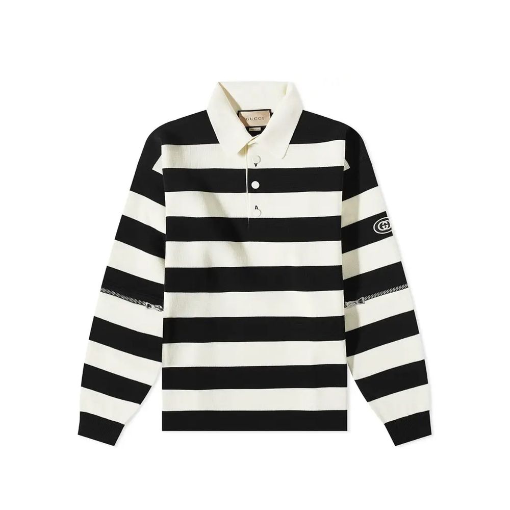 Polo en coton rayé Gucci