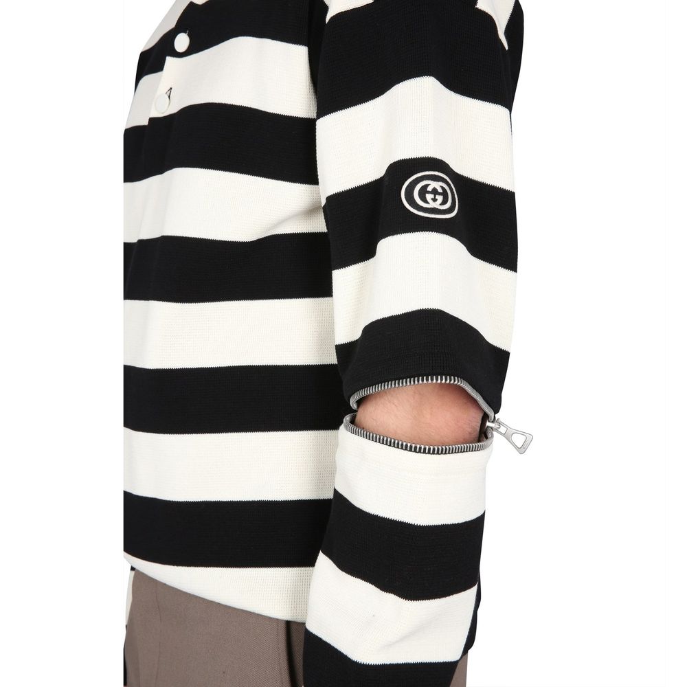 Polo en coton rayé Gucci