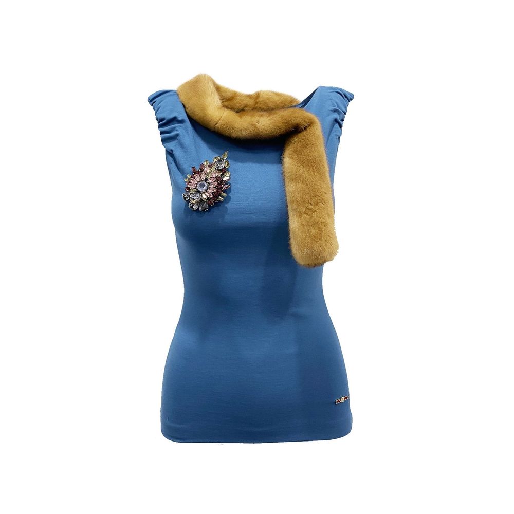 Haut sans manches à col en vison Dsquared²