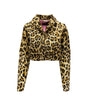 Dsquared² Leopard Calf Hair Cropped Jacket