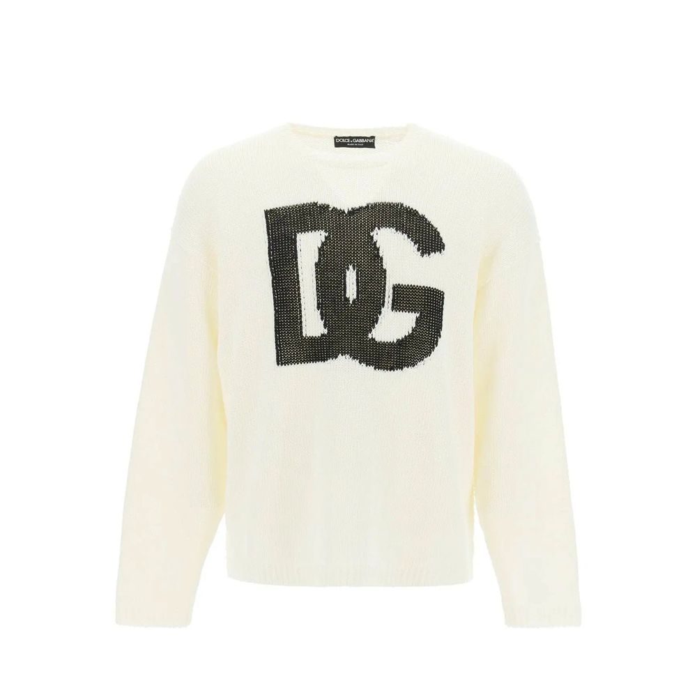 Dolce &amp; Gabbana Linen Logo Sweater