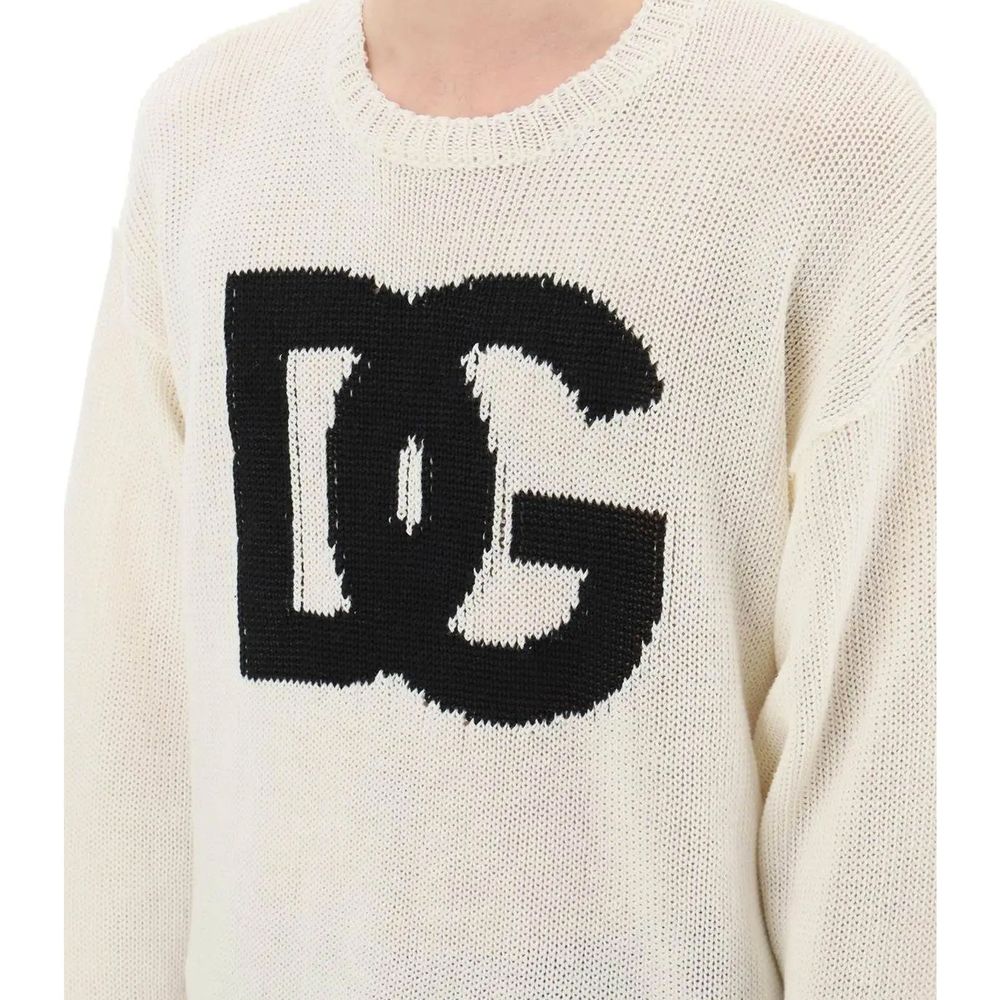 Dolce &amp; Gabbana Linen Logo Sweater