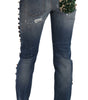 Dolce & Gabbana Distressed Embellished Buttons Denim Pants Jeans