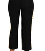 Dolce & Gabbana Elegant Black Military Embellished Pants