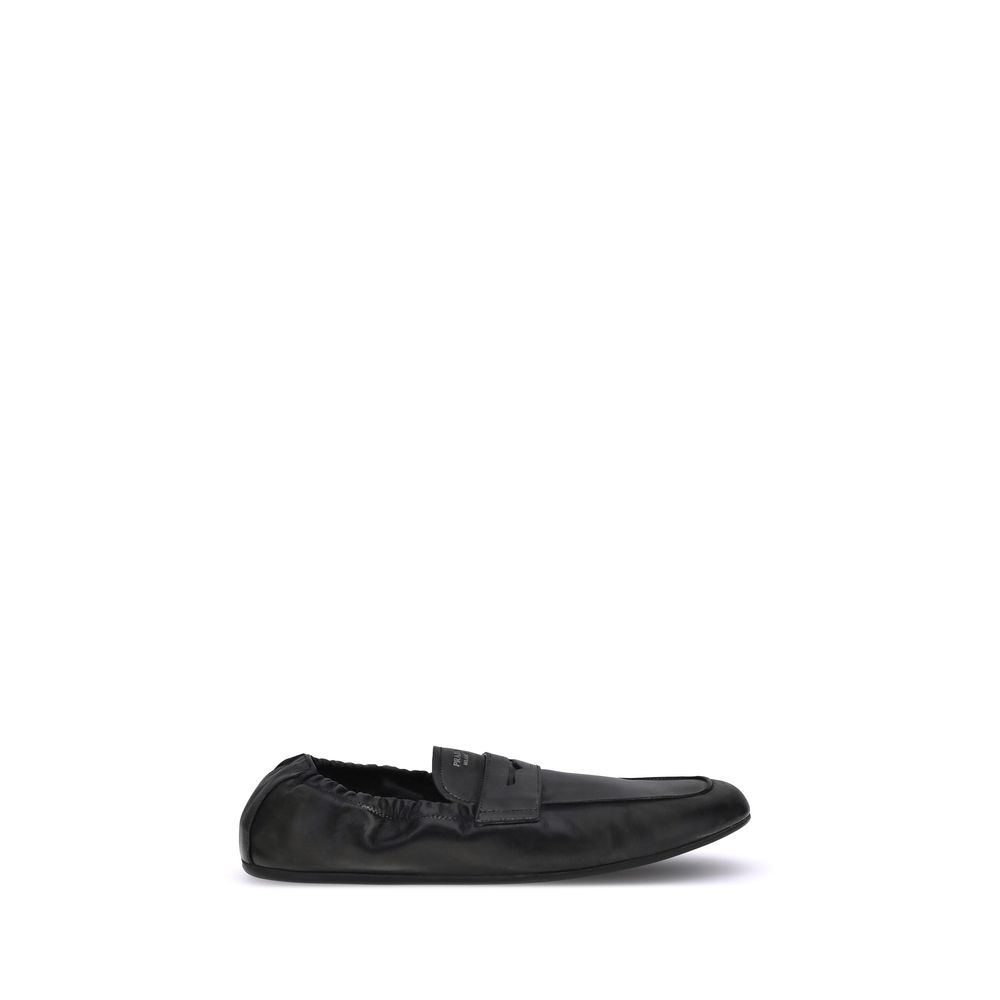 Mocassins Prada Shuffle en cuir vieilli