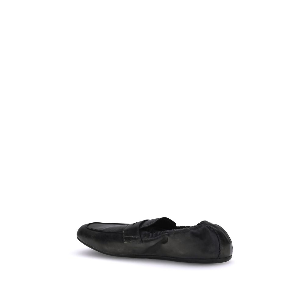 Mocassins Prada Shuffle en cuir vieilli