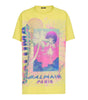 T-shirt en coton jaune Balmain