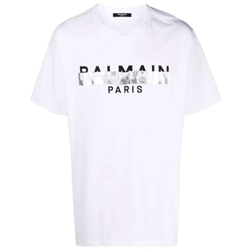 T-shirt en coton blanc Balmain