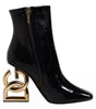 Dolce & Gabbana Black Jackie Leather Mid Calf Boots Shoes