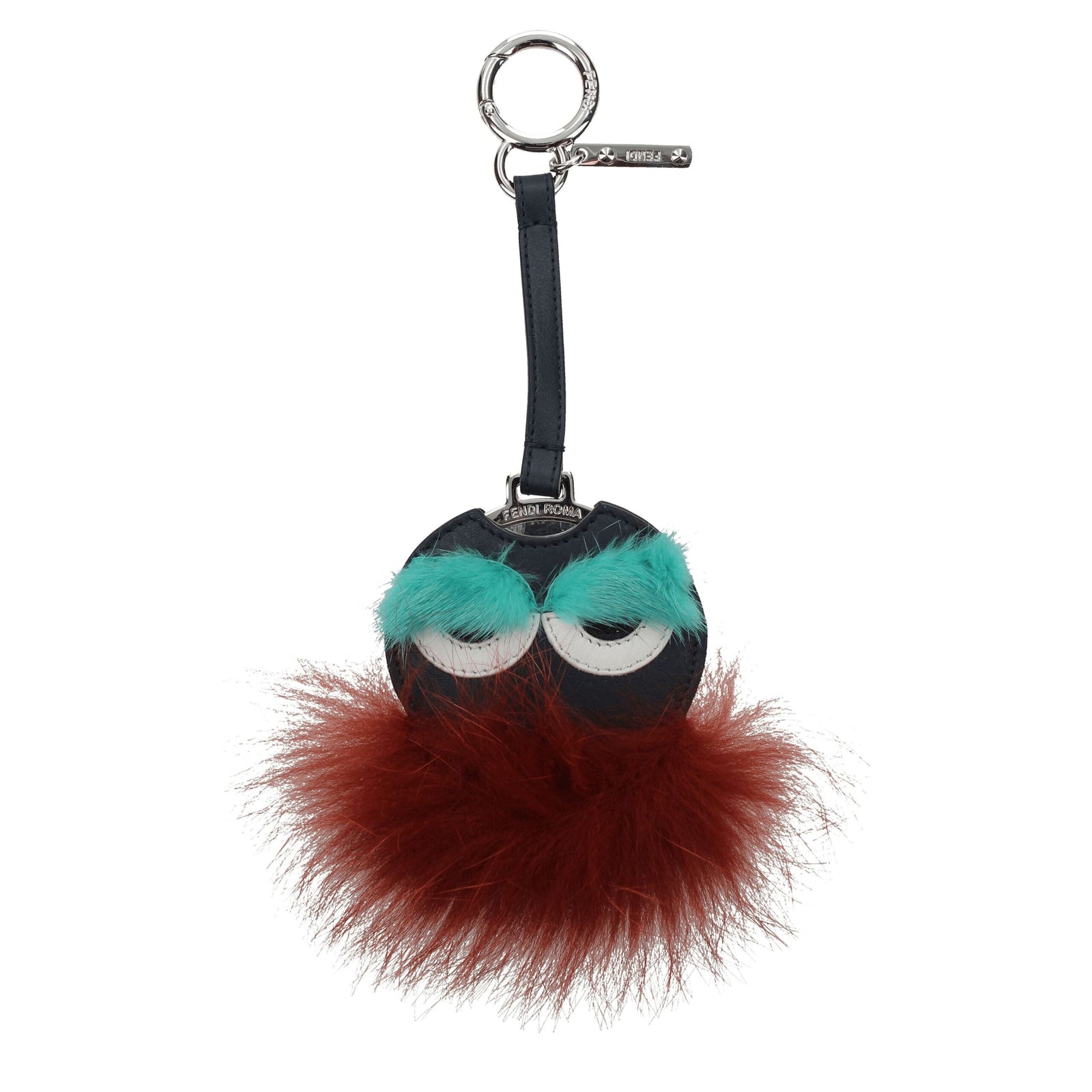 Porte-clés en fourrure multicolore Fendi