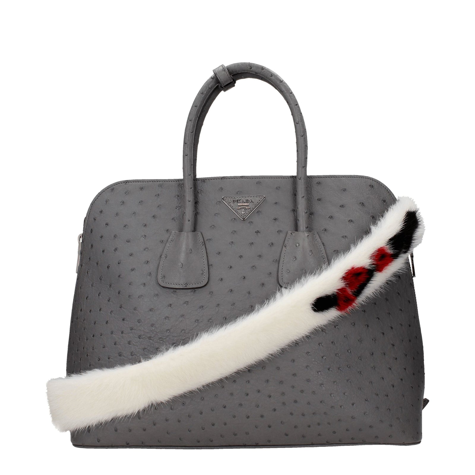 Sacs à bandoulière en cuir blanc Prada