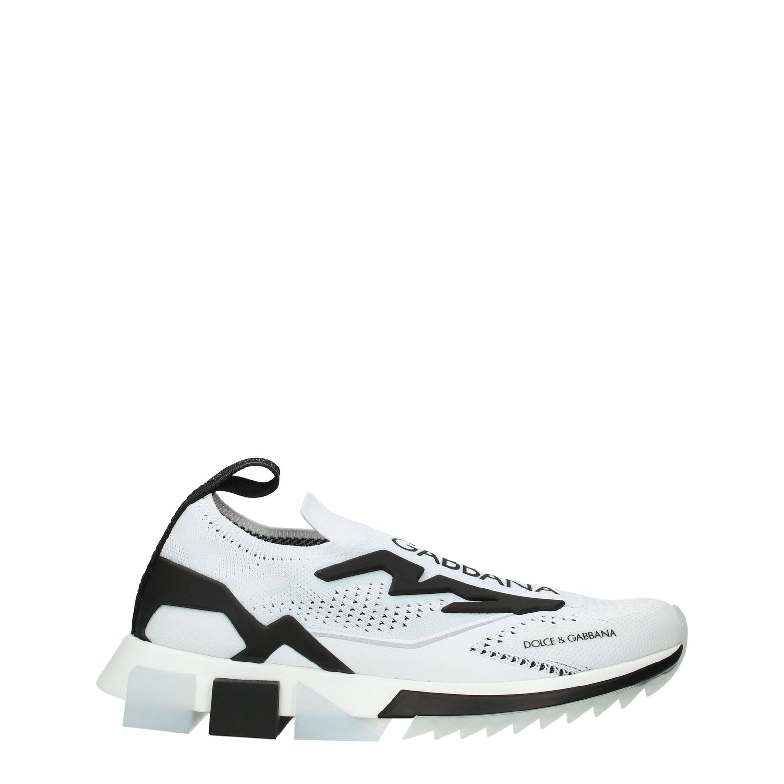 Dolce & Gabbana White Fabric Athletic Sneakers