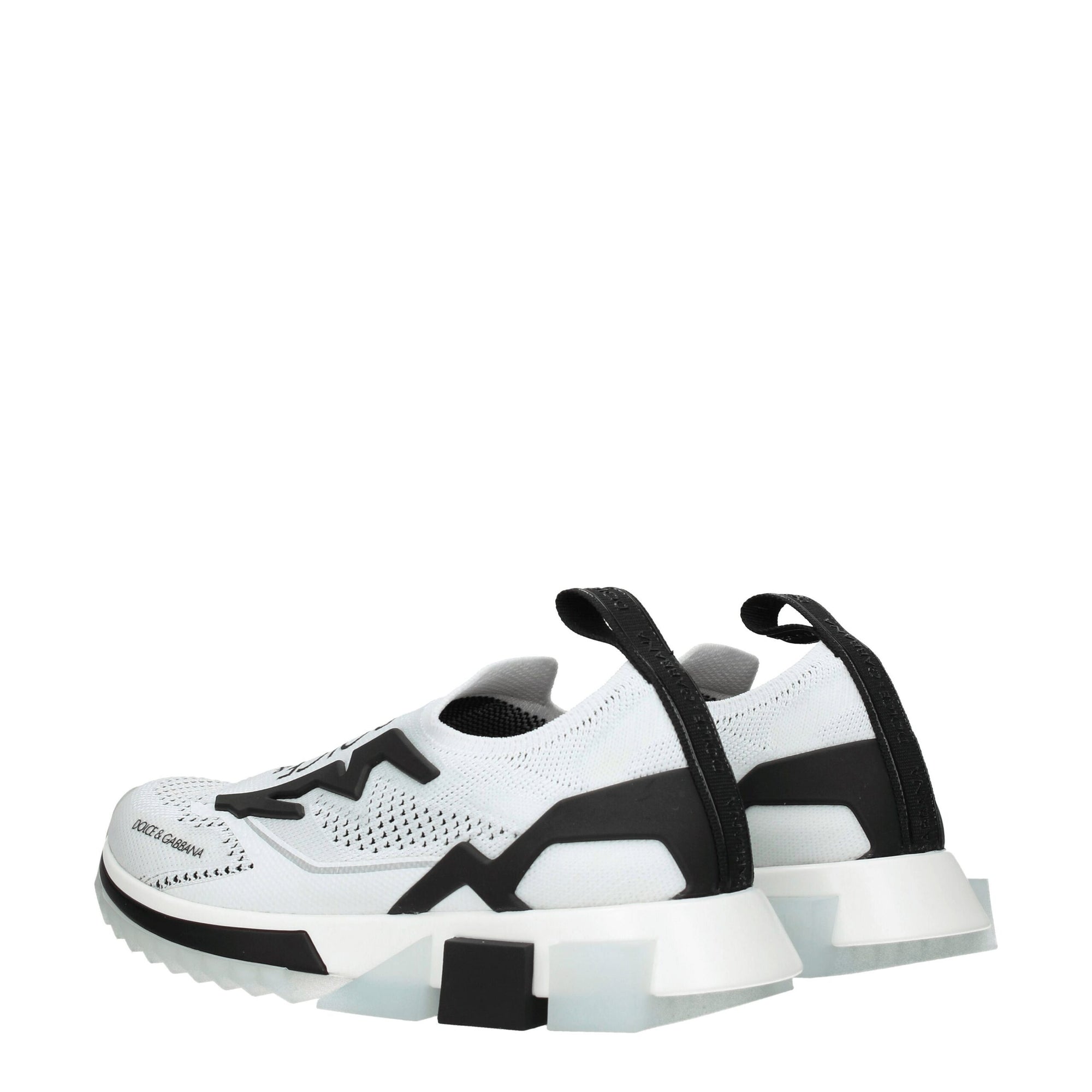 Dolce & Gabbana White Fabric Athletic Sneakers