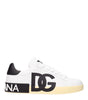 Dolce & Gabbana White Leather Low Tops
