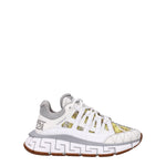 Baskets de sport en cuir blanc Versace