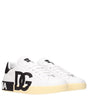 Dolce & Gabbana White Leather Low Tops