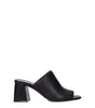 Max Mara Black Leather Sandal