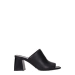 Max Mara Black Leather Sandal