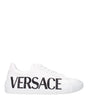 Versace White Leather Low Tops