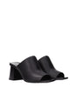 Max Mara Black Leather Sandal
