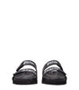 Palm Angels Black Leather Slippers Sandals