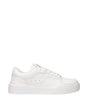 Dolce & Gabbana White Leather Low Tops