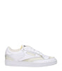 Maison Margiela White Fabric Low Tops
