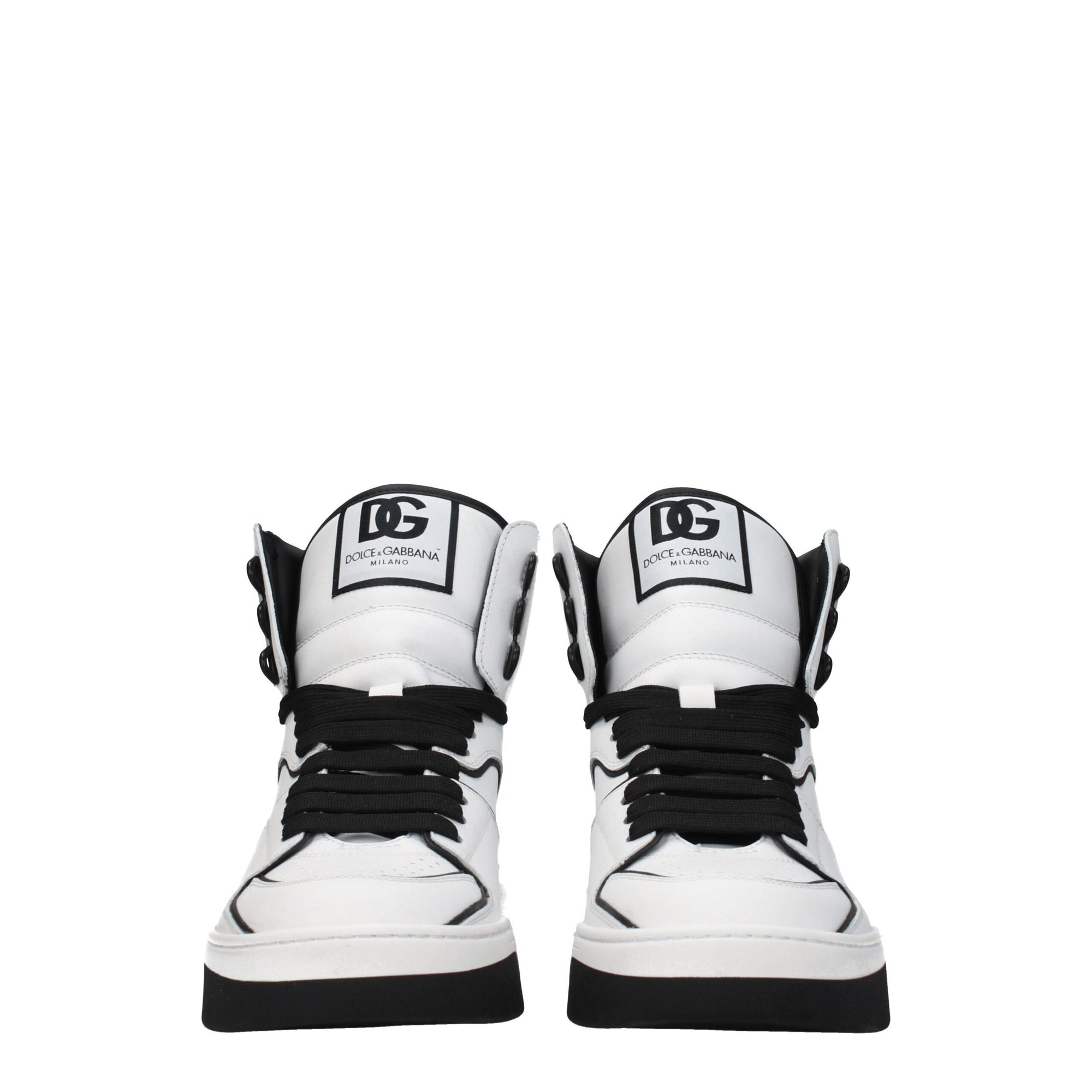 Dolce & Gabbana White Leather High Tops
