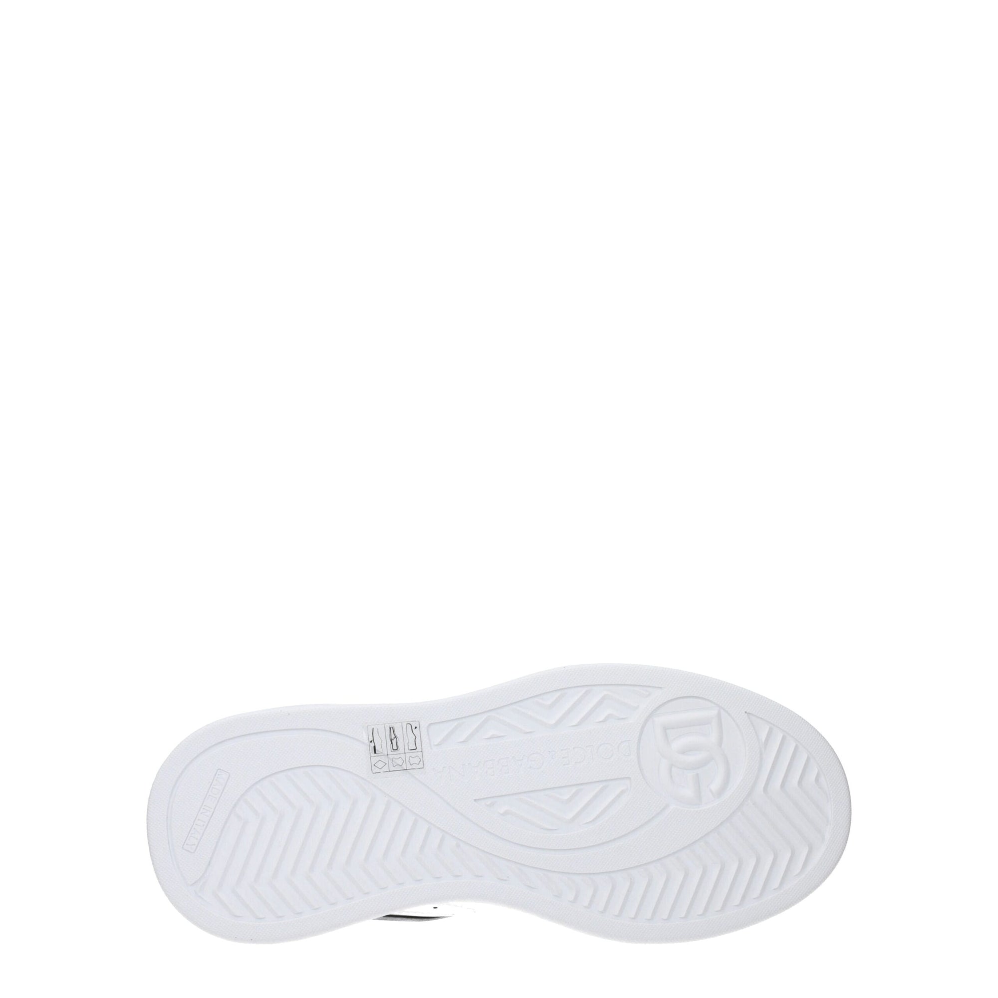 Dolce & Gabbana White Leather Low Tops