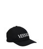 Versace Black Cotton Caps (Baseball Hat)
