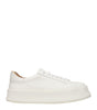 Jil Sander White Leather Platform Sneakers
