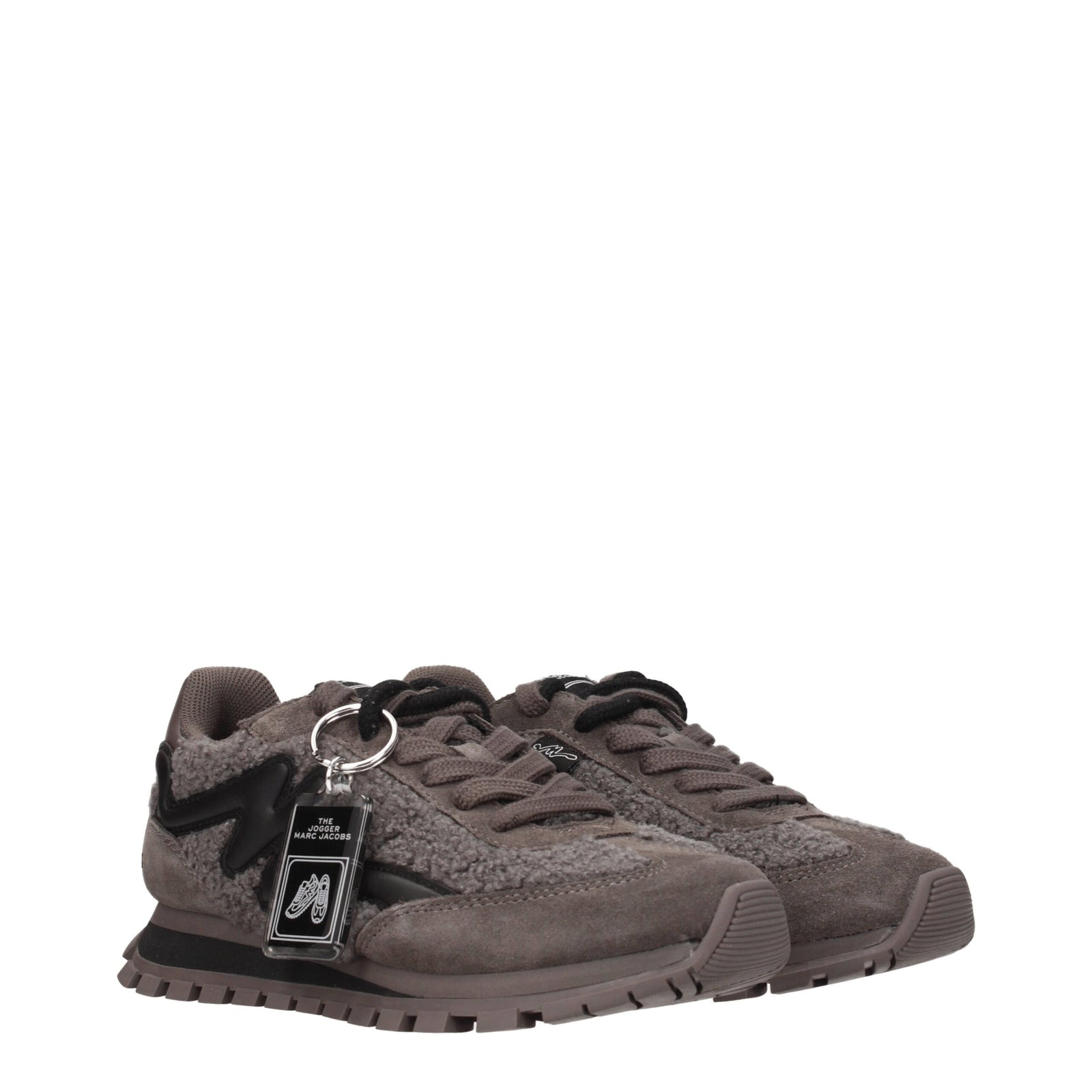 Marc Jacobs Gray Fur Chunky Sneakers