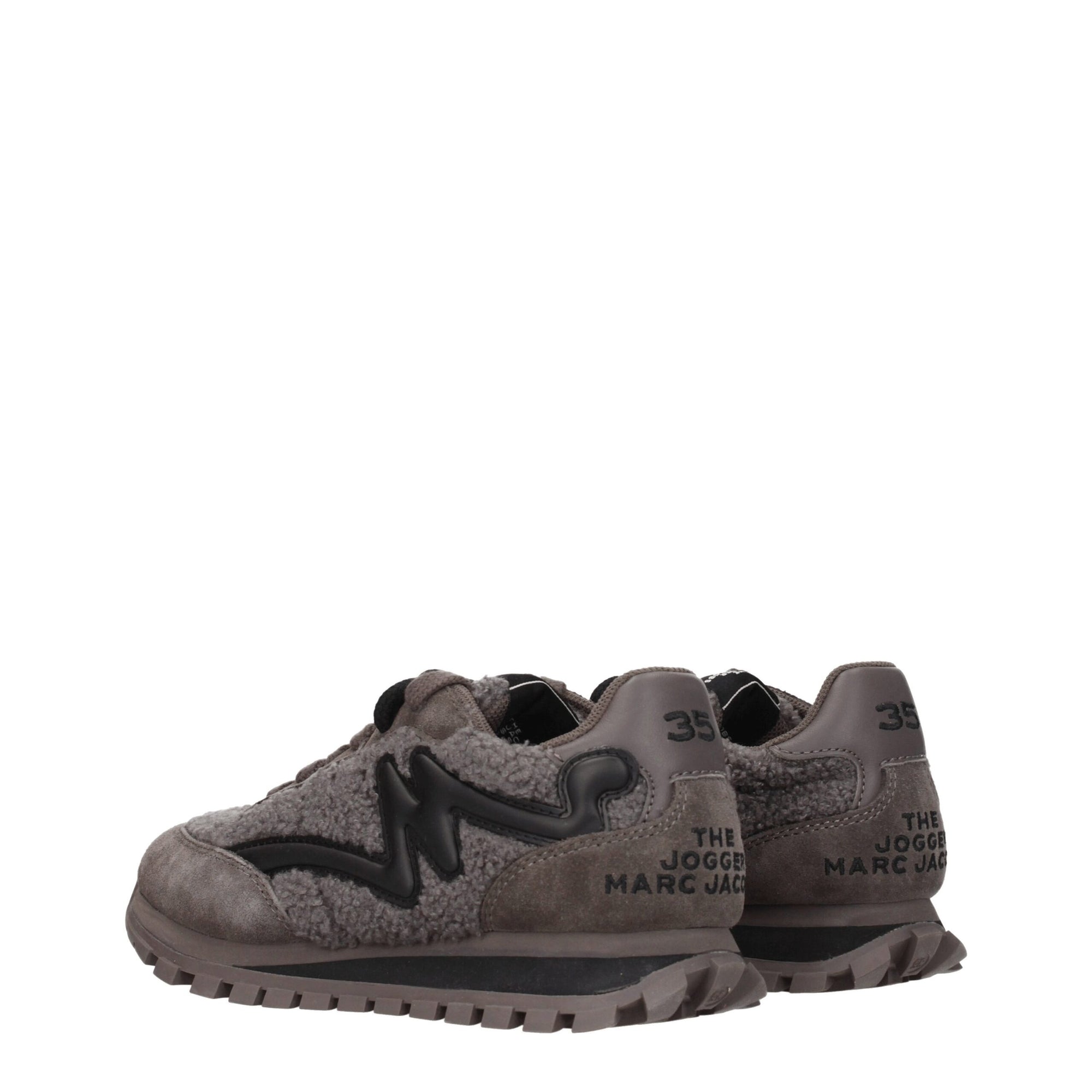 Marc Jacobs Gray Fur Chunky Sneakers