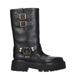 Celine Gold Leather Ankle Boots