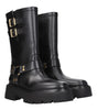 Celine Gold Leather Ankle Boots