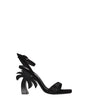 Palm Angels Black Leather Strap-Ons Sandals