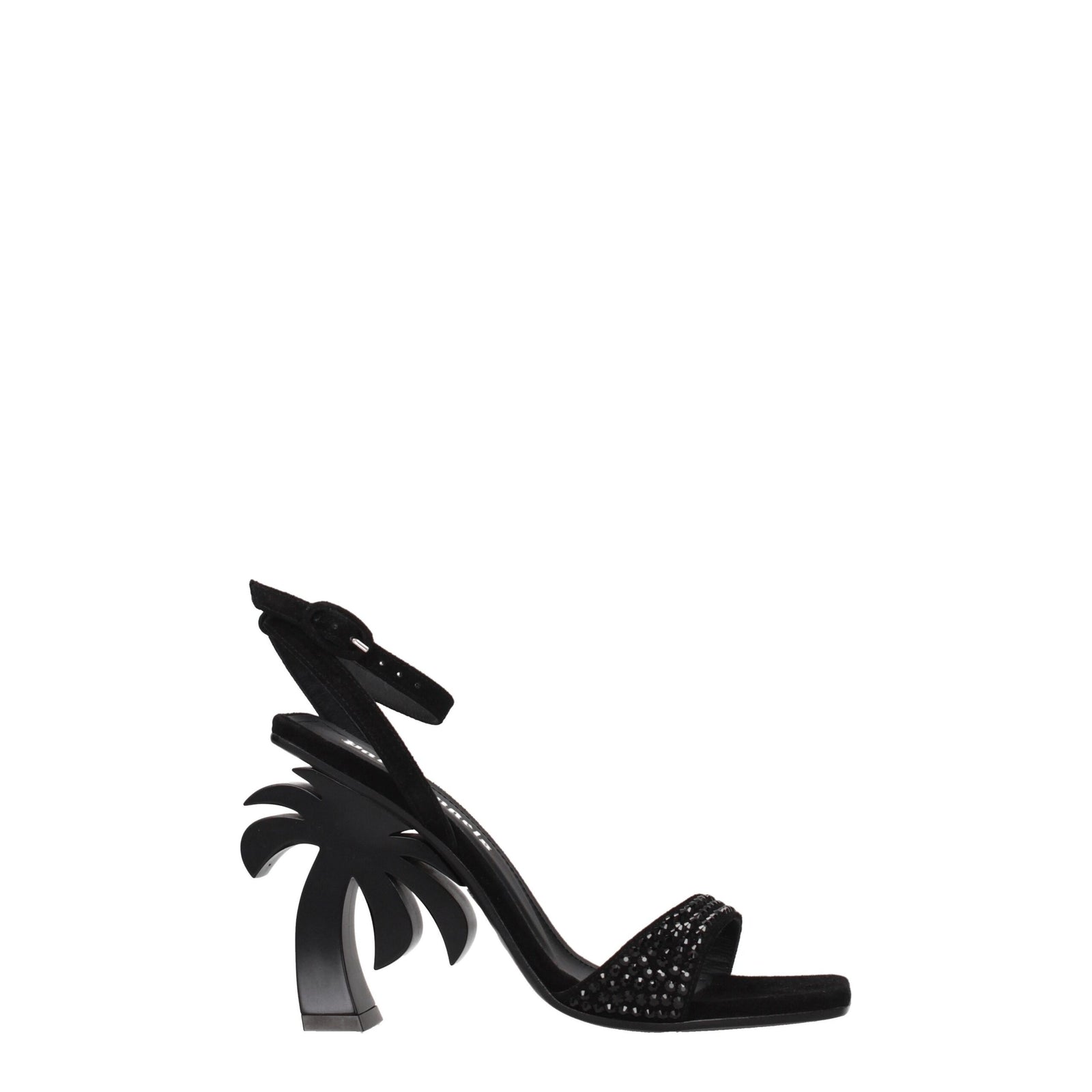 Palm Angels Black Leather Strap-Ons Sandals