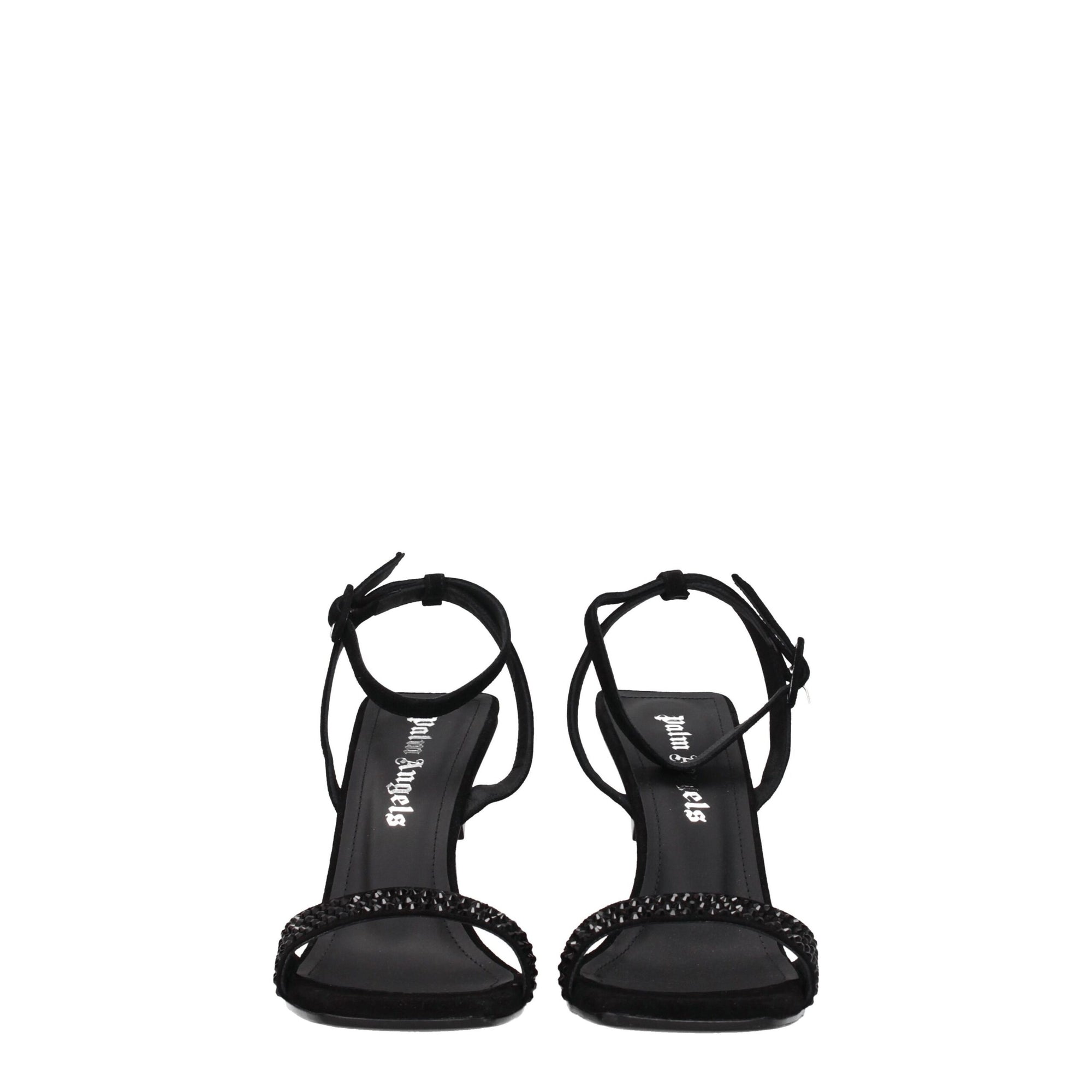 Palm Angels Black Leather Strap-Ons Sandals