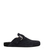 Sandales chaussons en cuir noir Isabel Marant