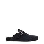 Sandales chaussons en cuir noir Isabel Marant