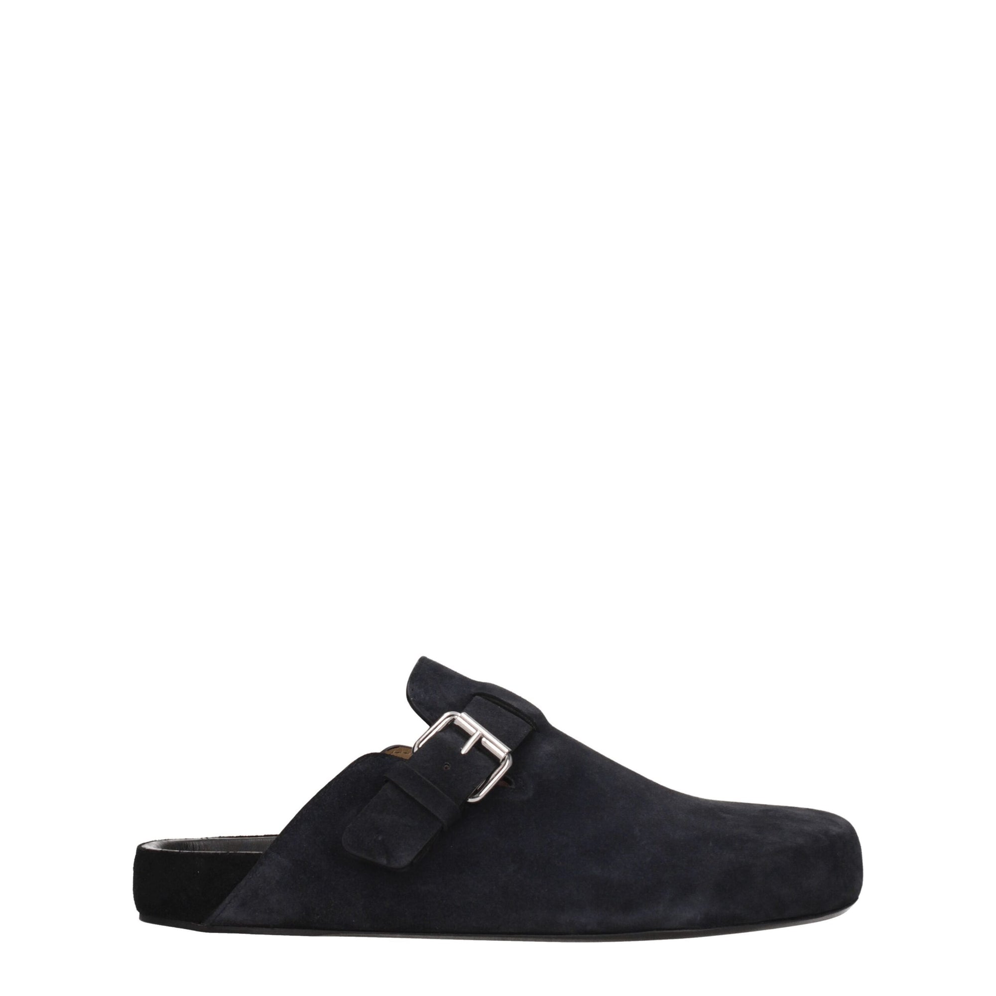 Sandales chaussons en cuir noir Isabel Marant