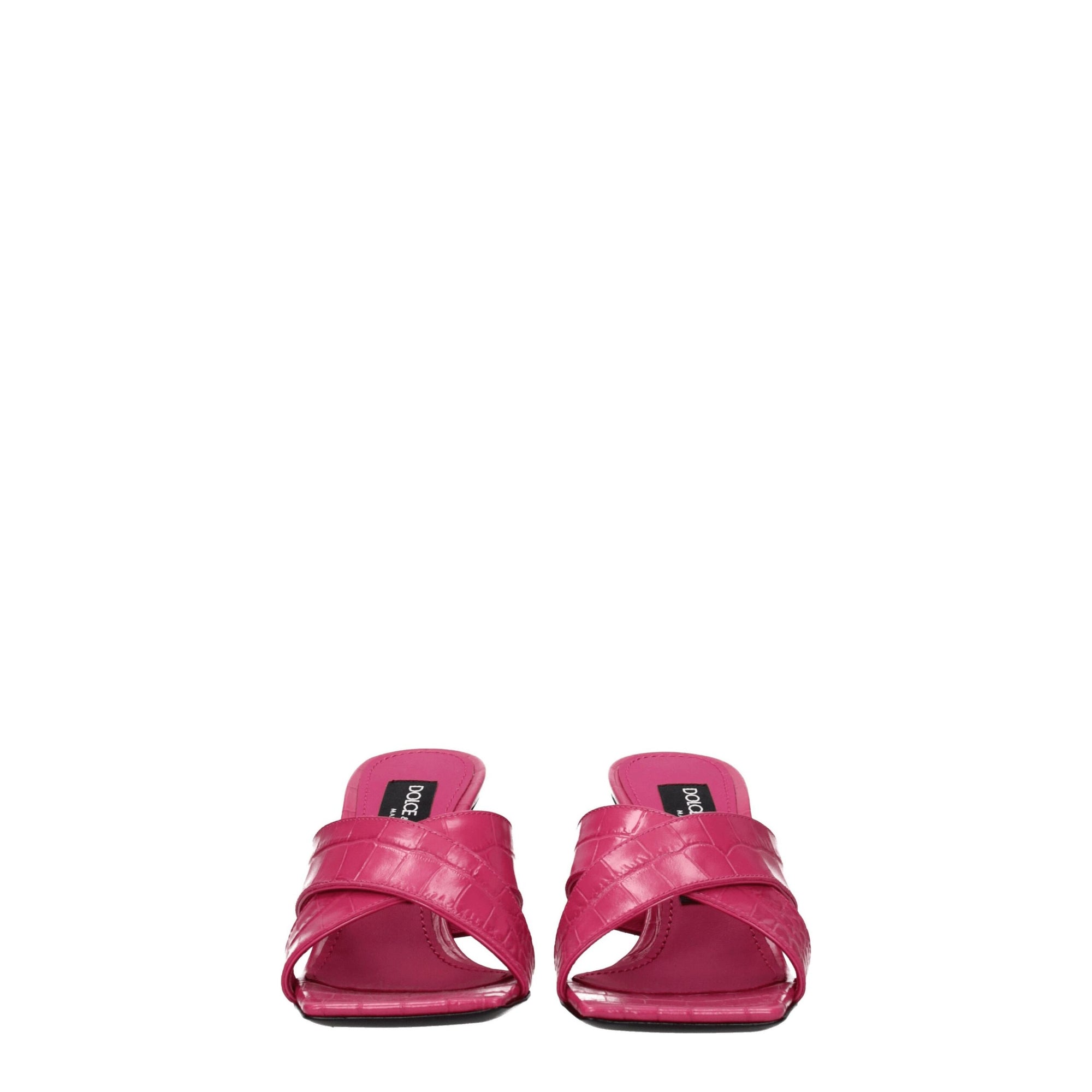 Dolce & Gabbana Pink Leather Platforms