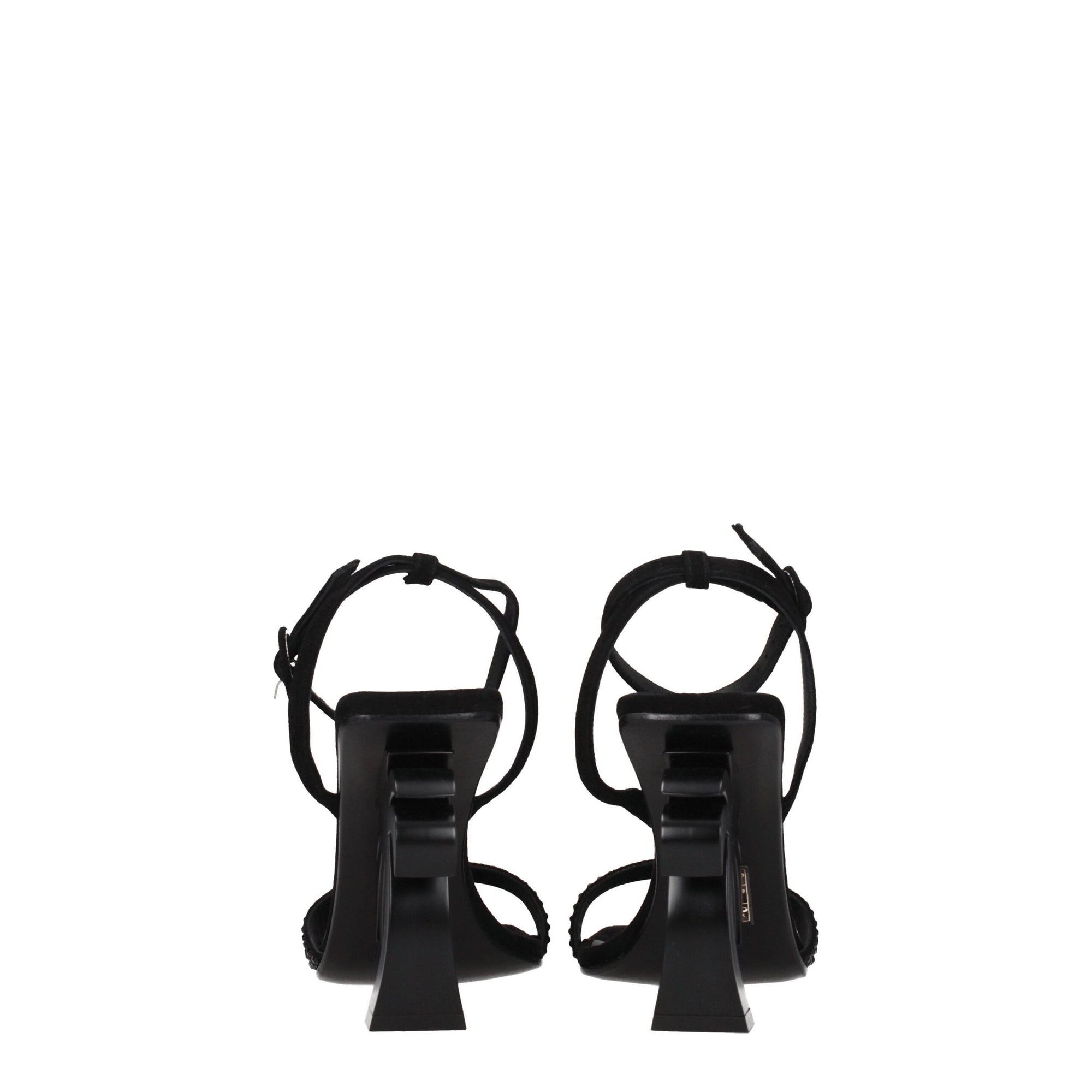 Palm Angels Black Leather Strap-Ons Sandals