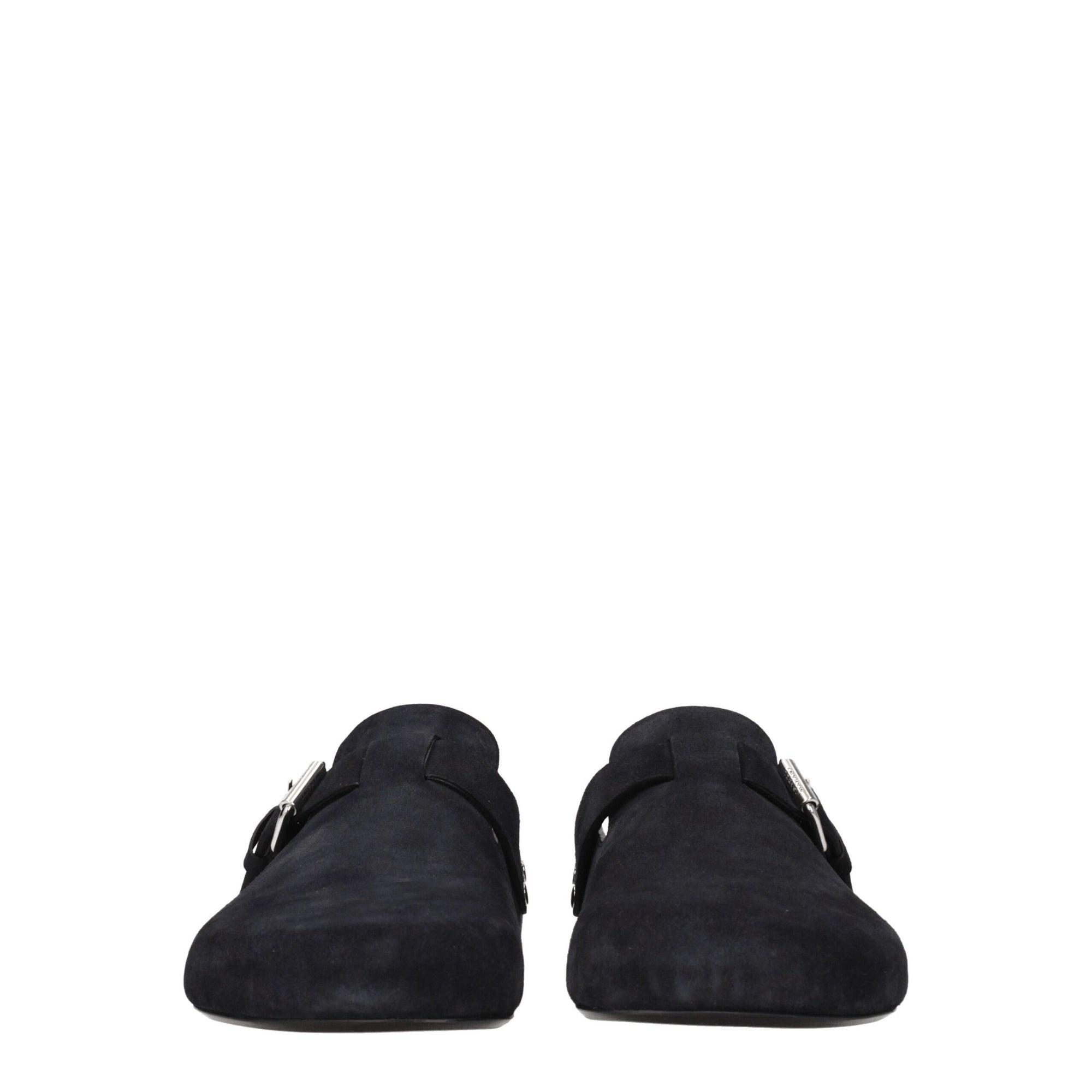 Sandales chaussons en cuir noir Isabel Marant