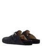 Sandales chaussons en cuir noir Isabel Marant
