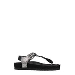 Sandales tongs en cuir noir Isabel Marant