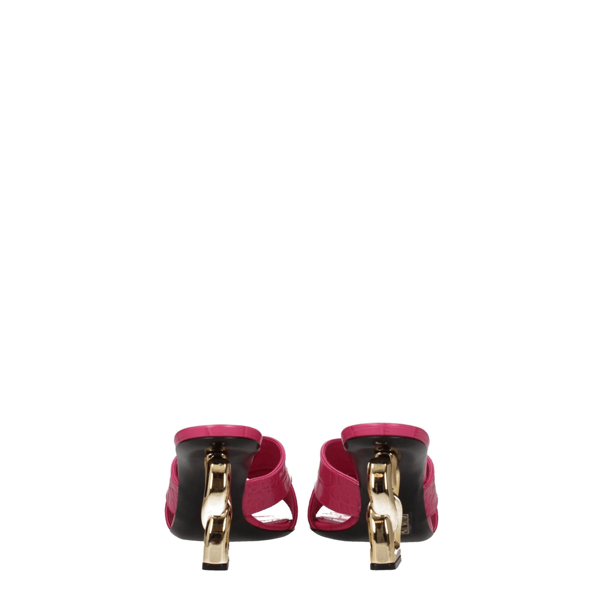 Dolce & Gabbana Pink Leather Platforms