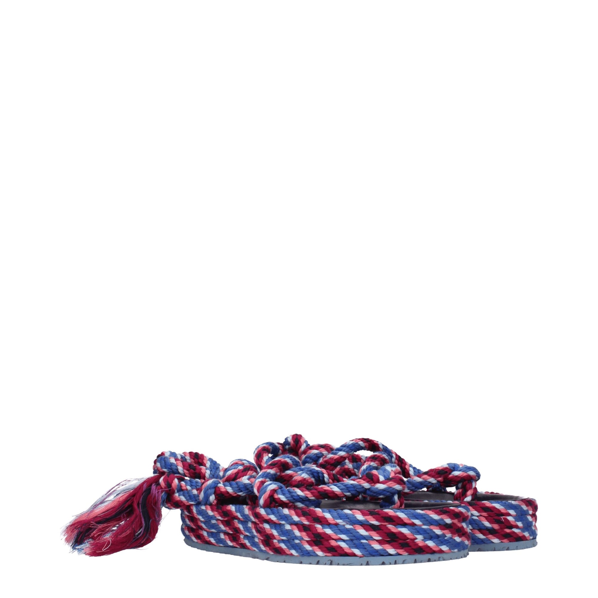 Sandales plates en tissu bleu Isabel Marant
