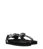 Sandales tongs en cuir noir Isabel Marant